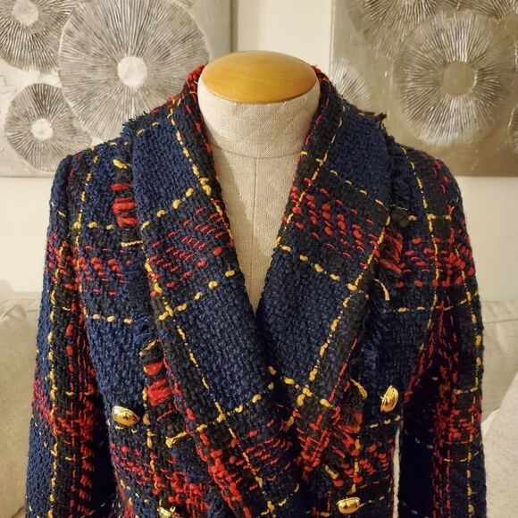 Halogen Raw Edge Cotton Blend Tweed Jacket - Picture 5 of 12